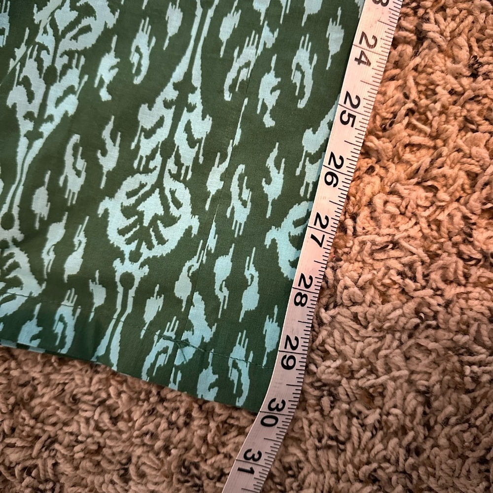 Zara Teal and Forest Green Patterned Trousers, size M - Picture 5 of 5